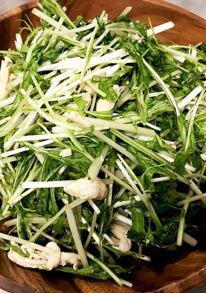 簡単★水菜とささみのさっぱりサラダ-レシピのメイン写真