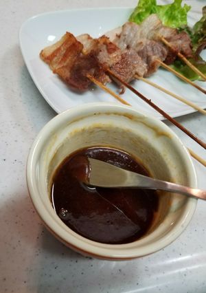 簡単❗豚バラ串焼きにガチBBQソース-レシピのメイン写真