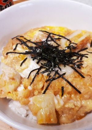 レンジで~味噌ちくわタマゴ丼-レシピのメイン写真