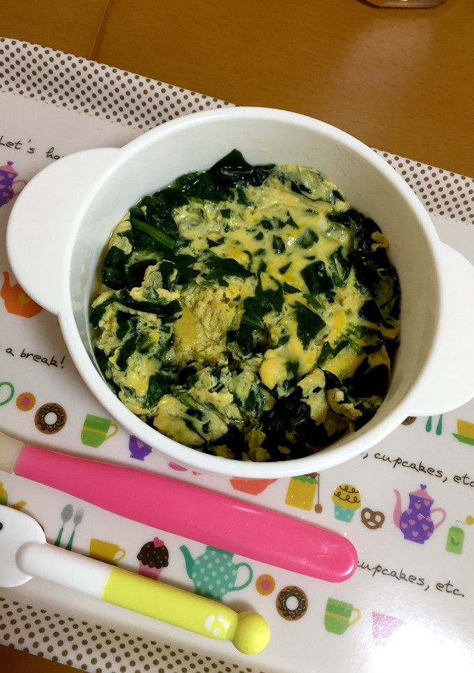 離乳食後期〜♪ほうれん草の卵とじ-レシピのメイン写真