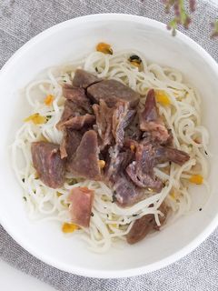 犬ごはん・牛肉のそうめんチャンプル-レシピのメイン写真