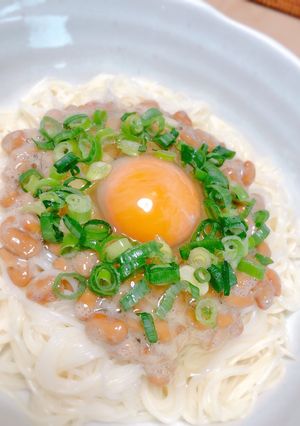 つわり中の妊婦さんにも♡玉納豆そうめん♡-レシピのメイン写真