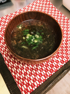 夏バテ防止!梅干し入りもずくスープ-レシピのメイン写真