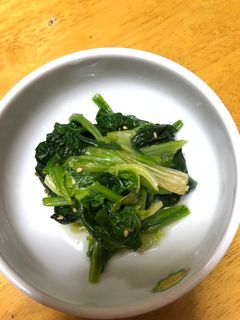 農家のほうれん草のお浸し(ごま油)-レシピのメイン写真