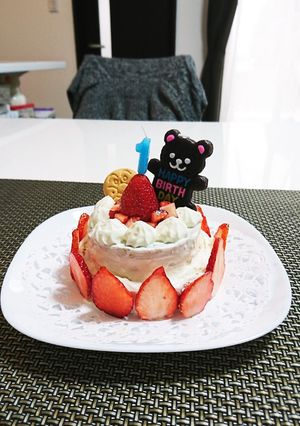 1歳バースデーケーキ[生クリーム不使用]-レシピのメイン写真
