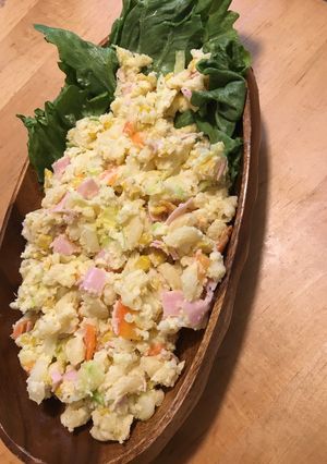 野菜炒めのマカロニポテサラ！-レシピのメイン写真
