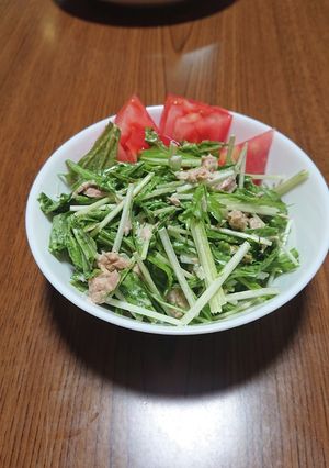 水菜とツナのサラダ-レシピのメイン写真