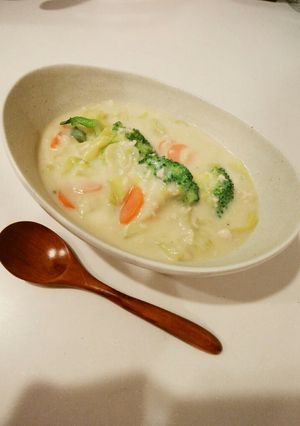 キャベツと鶏ひき肉の豆乳シチュー-レシピのメイン写真