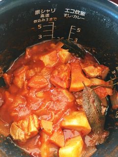 炊飯器て簡単トマトチキン煮込み(野菜も)-レシピのメイン写真