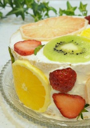 フルーツ断面ケーキ-レシピのメイン写真