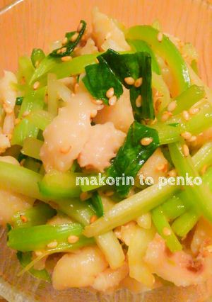 おつまみ＊鶏皮とセロリのピリ辛ラー油和え-レシピのメイン写真