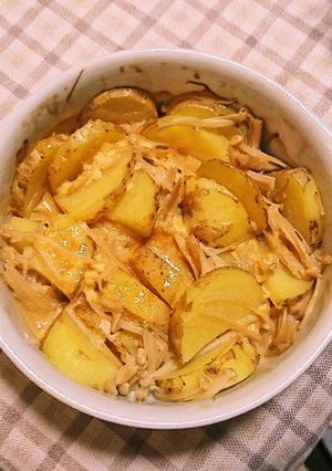 新じゃがとえのき茸の味噌マヨ焼き-レシピのメイン写真