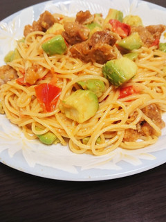 残った唐揚げリメイク コブパスタ-レシピのメイン写真