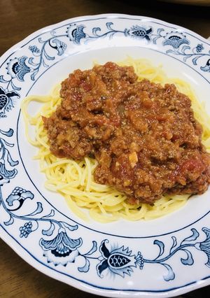 ミートソーススパゲティ-レシピのメイン写真