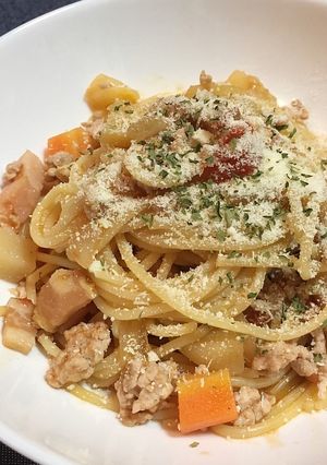 ミネストローネdeリメイクパスタ-レシピのメイン写真