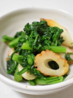 春菊とちくわのからしお浸し-レシピのメイン写真
