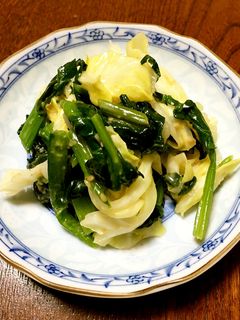 春きゃべつとほうれん草の胡麻ダレ和え-レシピのメイン写真