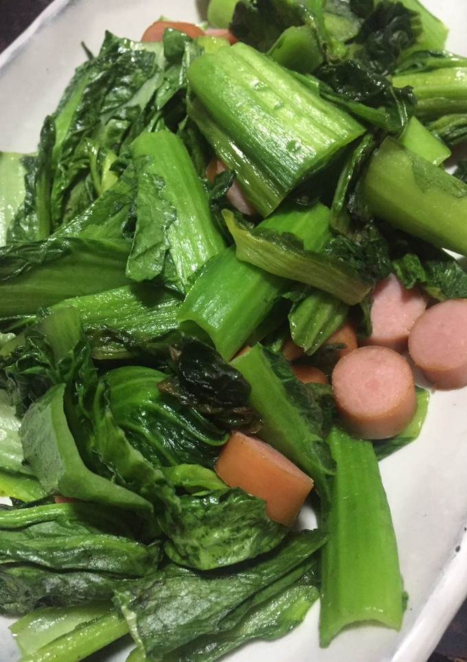 農家の食卓〜高菜とソーセージの炒め物〜-レシピのメイン写真