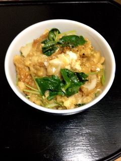 すぐできる♡京風天かす卵とじ丼-レシピのメイン写真