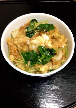 すぐできる♡京風天かす卵とじ丼-レシピのメイン写真
