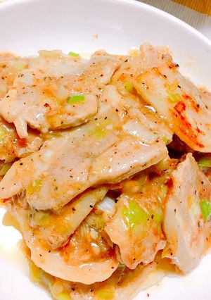 豚バラ肉のねぎ塩炒め-レシピのメイン写真