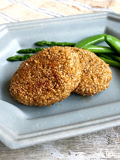 なめたけ入り鶏つくねごま焼きハンバーグ-レシピのメイン写真