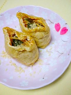 お花見!お稲荷さん☆ほうれん草ナポリタン-レシピのメイン写真
