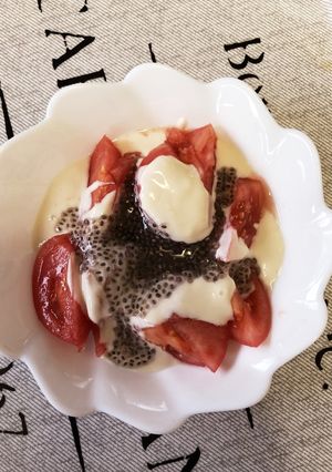 チアシードdeトマトのヨーグルトサラダ♪-レシピのメイン写真