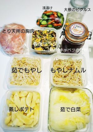 作り置きおかず常備菜で糖質制限2.3日-レシピのメイン写真