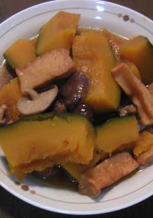 お弁当のおかずに！かぼちゃと茸の煮物！-レシピのメイン写真