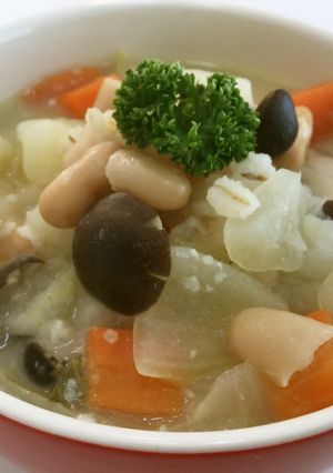 押し麦入りごろっと塩糀ベジスープ-レシピのメイン写真