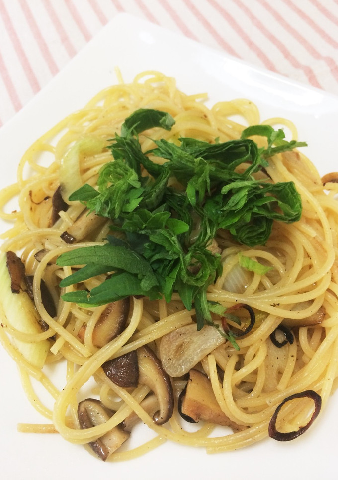 椎茸と長ネギのパスタ-レシピのメイン写真