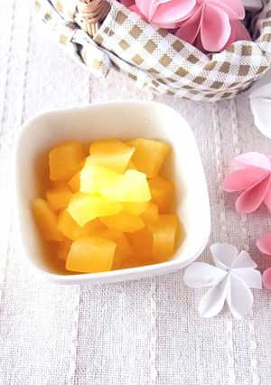 【離乳食 中期】りんごのみかんコンポート-レシピのメイン写真