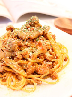 たっぷりキノコのボロネーゼ風パスタ-レシピのメイン写真