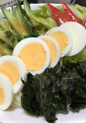 ドレッシングでサラダうどん♪-レシピのメイン写真