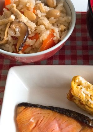 ダイズたっぷり五目ご飯-レシピのメイン写真