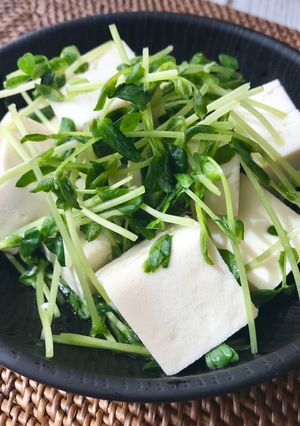 さっぱり！豆腐と豆苗の前菜サラダ-レシピのメイン写真