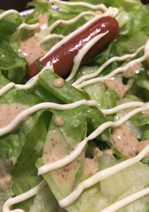 レタスサラダ❁胡麻ドレ&マヨネーズがけ-レシピのメイン写真