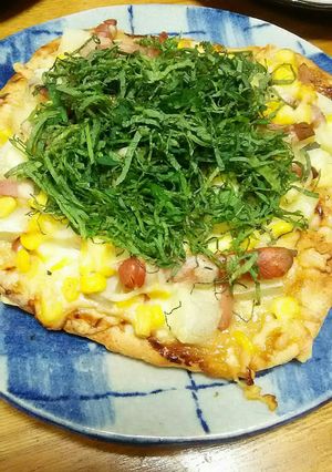 和洋コラボ★味噌マヨと大葉の絶品和風ピザ-レシピのメイン写真