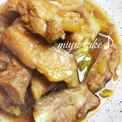 A picture of 圧力鍋で♡豚軟骨と牛蒡と白菜の煮物♪.