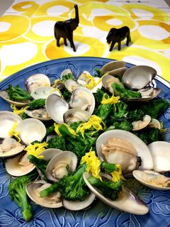 ハマグリとブロッコリーの酒蒸し-レシピのメイン写真