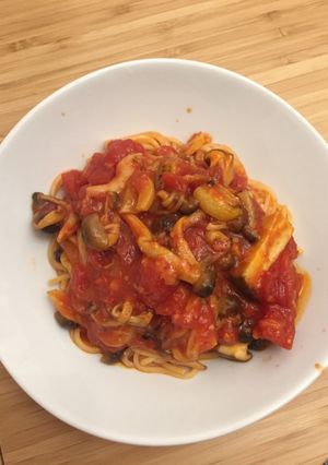 ベーコン抜き!トマトソースパスタ-レシピのメイン写真