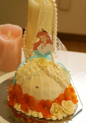 お花♡アリエル♡ドールケーキ-レシピのメイン写真