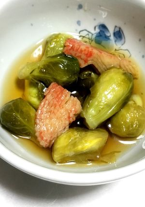 芽キャベツの、酢の物-レシピのメイン写真