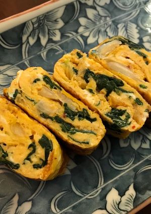 ほうれん草とキムチの卵焼き-レシピのメイン写真
