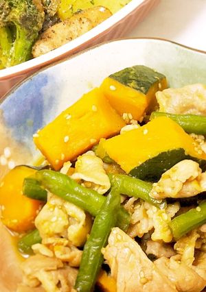 簡単すぎる！豚肉とかぼちゃの甘辛煮-レシピのメイン写真