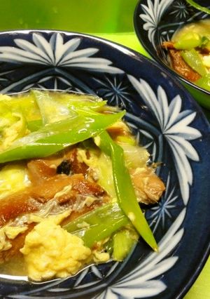 *にしんの蒲焼き缶で卵とじ*-レシピのメイン写真