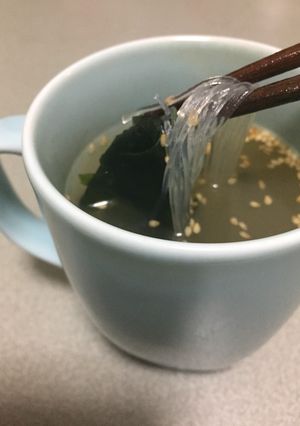 マグカップで作る韓国風春雨スープ-レシピのメイン写真