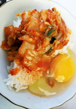 簡単大人のキムチ卵かけご飯-レシピのメイン写真