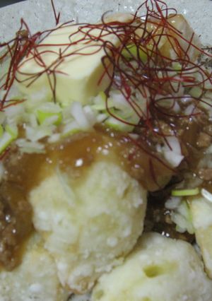 じゃがいも豚ひきあんかけ（豆腐も可）♪-レシピのメイン写真